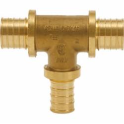 Everloc® Brass Less Sleeve Straight Tee, 3/4 inch x 3/4 inch x 3/4 inch