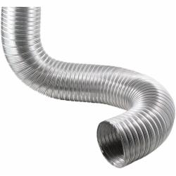 Deflect-o® Non-Crimped Semi-Rigid Flexible Aluminum Duct, 4 inch x 8 ft
