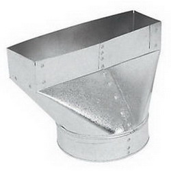 Snappy® 241 Straight Back Steel Register Boot, 10 inch x 4 inch x 6 inch, 30 ga., Galvanized
