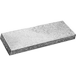 Crown Products 411 Steel Rectangular End Cap, 24 inch x 12 inch, Galvanized