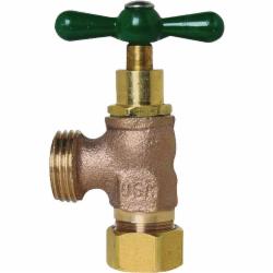 Arrowhead Brass Lead-Free Washing Machine Valve, 1/2 inch x 3/4 inch