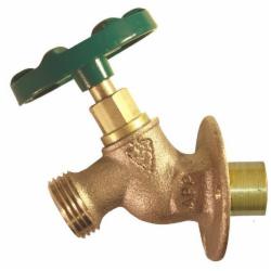 Arrowhead® 255SW Heavy Duty Red Brass Solid Flanged Sill-Faucet, 1/2 inch x 3/4 inch, Sweat x Hose; 36/Master Pack