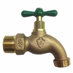 Arrowhead Brass 302LF Brass Standard Hose Bibb, 3/4 inch x 3/4 inch, MNPT x Hose Threaded
