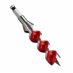 Milwaukee 48-13-1120 Hardened Alloy Steel Hex Twist Flute Spur Heavy-Duty Wood Boring Auger Bit, 1-1/8 inch x 6-1/2 inch, polished and coated