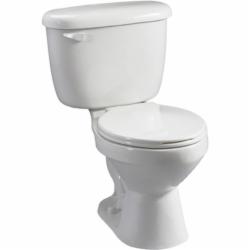 Sayco 7001-130 Abingdon Toilet Express™ Vitreous China 12 inch Rough-In 2-Piece Round Front Toilet, 1.6 gpf, White