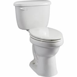 Sayco 7008-130 Abingdon Toilet Express™ Vitreous China 12 inch Rough-In ADA 2-Piece Elongated Toilet, 1.6 gpf, White