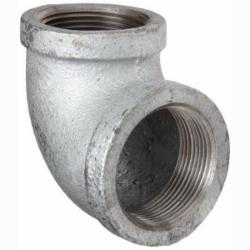 Ward Manufacturing 90 Deg Black Malleable Iron Elbow, 1/2 inch x 3/8 inch, Threaded x Threaded