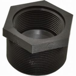 Ward Manufacturing 150# Black Malleable Iron Hex Bushing, 1/4 inch x 1/8 inch, Threaded x Threaded