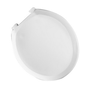 Bemis® 200SLOW Plastic Closed Front Round Toilet Seat, 16-11/16 inch L x 14-1/8 inch W x 2-7/16 inch D, White