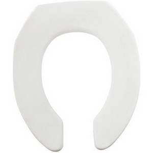 Bemis® 955C Plastic Open Front Round Toilet Seat, 16-5/8 inch L x 14-1/4 inch W, White