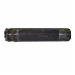 Seminole SCH 40 Black Carbon Steel Nipple, 2-1/2 inch x 5 inch, Threaded x Threaded