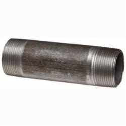 Seminole SCH 40 Black Carbon Steel Nipple, 1/2 inch x 5 inch, Threaded x Threaded