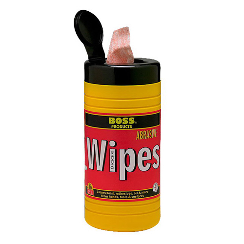 BOSS® 892 Boss Biggies Dual Side Abrasive Wipes, 8 inch x 12 inch; 80 Count/Tub