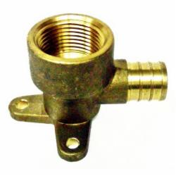 Brass PEX 90 Deg Drop Ear Elbow, 3/4 inch x 3/4 inch, Pex Barb x FNPT