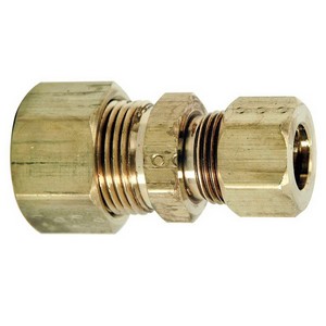 Brass Craft 62 Rough Brass Reducing Union, 3/8 inch OD x 1/4 inch OD, Compression