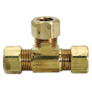 Brass Craft 64 Brass Lead-Free Tee, 5/8 inch OD, Compression