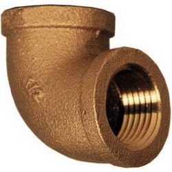 BR9HLF 90 Deg Lead-Free Brass Elbow, 1 inch x 1 inch, Compression x Compression