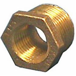 Merit Brass 125# Rough Brass Bushing, 3/8 inch x 1/4 inch, Threaded x Threaded