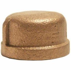 Sunbelt 125# Rough Brass Threaded Cap, 1 inch