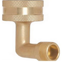 Brass Craft HES-6-12 D Brass Rough Dishwasher Elbow, 3/8 inch O.D. x 3/4 inch, Compression x Garden Hose Female Swivel