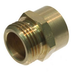 Brass Craft HU12-8-12X Compliant Brass Rough No-Lead Hose Adaptor, 1/2 inch FIP x 3/4 inch Male Hose; 25/Pack