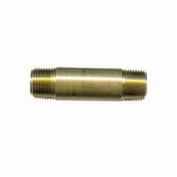 SCH STD Brass Nipple, 1/4 inch x 4 inch, Threaded x Threaded