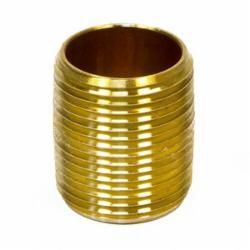 SCH STD Red Brass Nipple, 1/2 inch x 2 inch, Threaded x Threaded