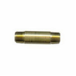 SCH STD Brass Nipple, 1 inch x 3 inch, Threaded x Threaded