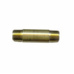SCH STD Brass Nipple, 1-1/2 inch x 4 inch, Threaded x Threaded