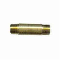 SCH STD Brass Nipple, 2 inch x 12 inch, Threaded x Threaded