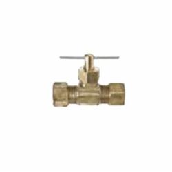 Brass Craft NV105-4X Brass Straight Needle Valve, Compression x Compression, 1/4 inch OD; 25/Pack