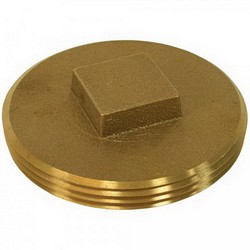 Raised Head Southern Code Cleanout Brass Plugs, 3 inch