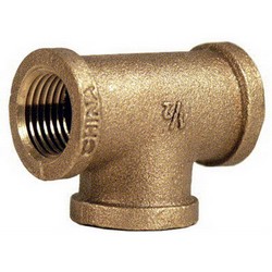 Brass Lead Free Tee, 3/4 inch x 3/4 inch x 3/4 inch, Threaded x Threaded x Threaded
