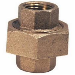 Merit Brass 125# Rough Brass Union, 1 inch x 1 inch, Threaded x Threaded