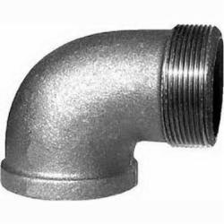 90 Deg Black Malleable Iron Street Elbow, 3 inch x 3 inch, Threaded x Threaded