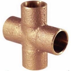 Copper Cross, 1 inch x 1 inch x 1 inch x 1 inch, SWT x SWT x SWT x SWT