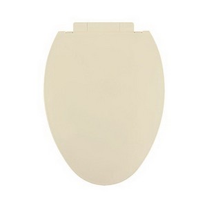 Centoco 1700SC Solid Plastic Closed Front Elongated Toilet Seat, Bone