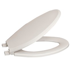 Centoco 3700SC Closed Front Round Toilet Seat, 16-5/8 inch L x 14-3/8 inch W x 2 inch D, White