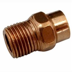 Wrot Copper Adapter, 1/4 inch x 1/2 inch, SWT x MIP