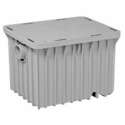 Endura® 3925A03 25 gpm Grey Polypropylene Grease Trap, 3 inch x 23-1/2 inch x 17-1/2 inch x 16-1/4 inch, No Hub/MJ Coupling; 1/Carton