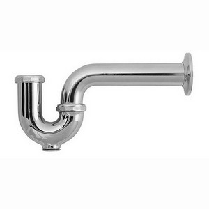 Watts Commercial 17 ga Cast Brass P-Trap with Cleanout, 1-1/2 inch, Chrome Plated
