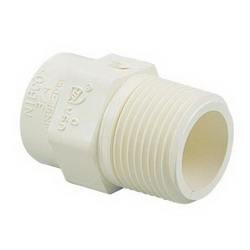 FlowGuard Gold® CPVC Adapter, 3/4 inch CTS x 3/4 inch CTS x 1-5/8 inch, Slip x MIP