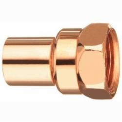 Wrot Copper Adapter, 1/2 inch x 3/8 inch, SWT x FIP
