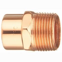 Wrot Copper Adapter, 3/8 inch x 3/8 inch, SWT x MIP