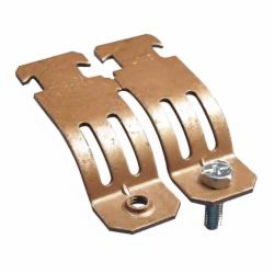 Erico COPC0200CP Copper Electroplated Steel Single-Piece Strut Clamp, 2 inch, 800 lb Load
