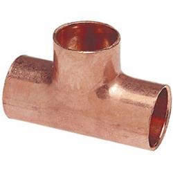 Wrot Copper Tee, 1 inch x 1 inch x 1-1/2 inch, SWT x SWT x SWT