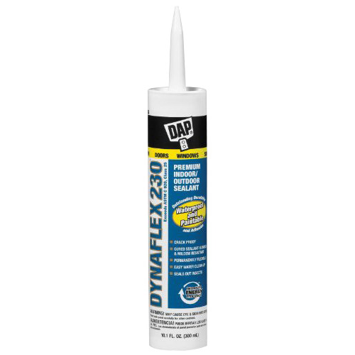DAP® DYNAFLEX 230® Premium Indoor/Outdoor Elastomeric Latex Sealant, 10.1 fl oz, Clear; 12/Pack