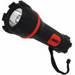 Dorcy 412960 LED Flash Light, 2D, 34 Lumens, Red or Blue/Yellow trim