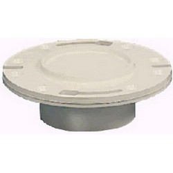 PVC DWV Closet Flange, 4 inch x 3 inch, Hub