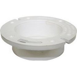 PVC DWV Closet Flange, 4 inch x 3 inch, Spigot